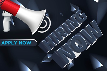 we are hiring vacancy open recruitmentのイラスト素材