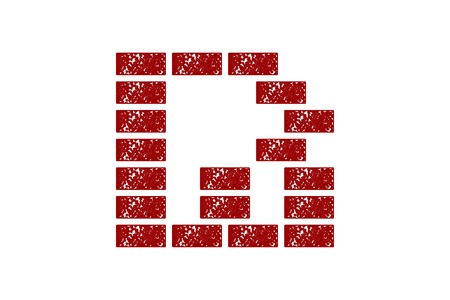 Letter B and R Brick logo design inspirationのイラスト素材