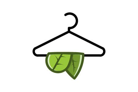 Hanger and leaf Designs Inspiration Isolated on White Backgroundのイラスト素材