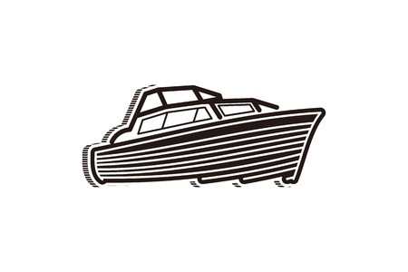 boat logo Designs Inspiration Isolated on White Backgroundのイラスト素材