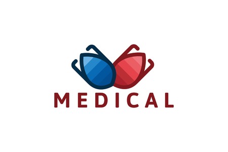 abstract medical logo Designs Inspiration Isolated on White Backgroundのイラスト素材