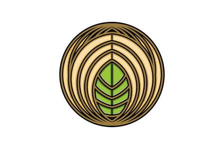 noodle on bowl, and leaf. healthy logo Designs Inspiration Isolated on White Backgroundのイラスト素材
