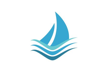 cruise, boat, ship, maritime logo Designs Inspiration Isolated on White Backgroundのイラスト素材