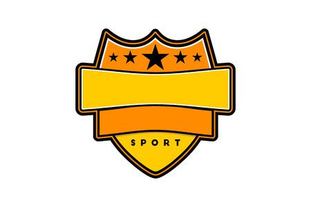 sport badge template logo Designs Inspiration Isolated on White Backgroundのイラスト素材