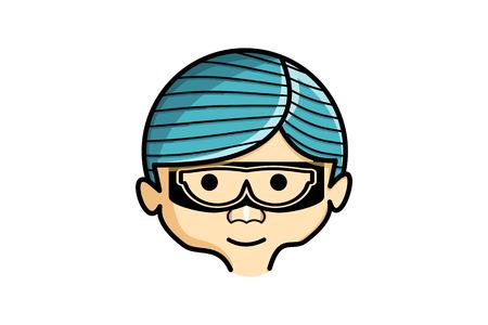 head children logo Designs Inspiration Isolated on White Backgroundのイラスト素材