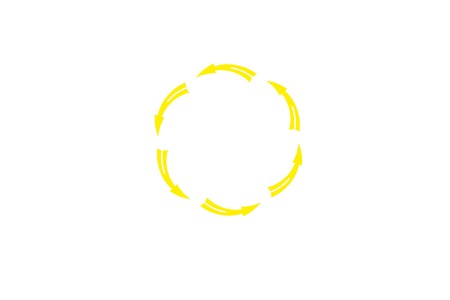 Circle, Recycle Logo Designs Inspiration Isolated on White Background