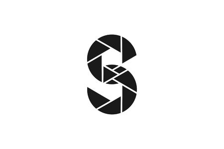 Letter S Camera Logo Designs Inspiration Isolated on White Background