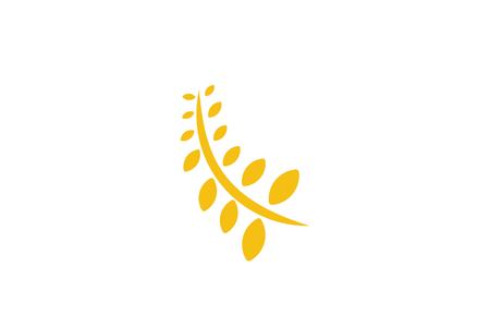 Wheat Grain Agriculture Logo Designs Inspiration Isolated on White Backgroundのイラスト素材