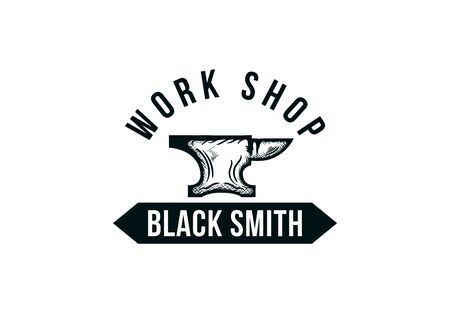 Forge, blacksmith label.のイラスト素材