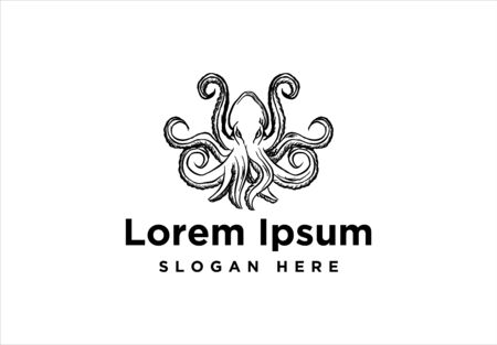 hand drawn octopus Inspiration isolated on white backgroundのイラスト素材