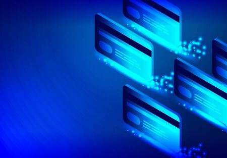 bank card and coin. withdrawal of money. Money, payment symbol. Vector illustrationのイラスト素材