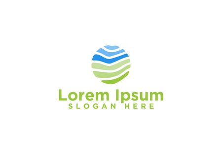 Abstract Land Logo Designs Vector Illustrationのイラスト素材