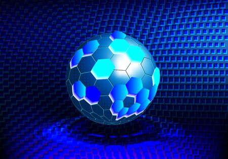 Molecular structure, Ball Tech, Technology Background, Vector Illustrationのイラスト素材