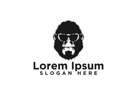 Gorilla with sun glasses design, Vector illustrationのイラスト素材