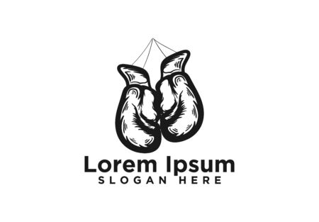 Hand Drawn boxing gloves Designs Vector Illustrationのイラスト素材