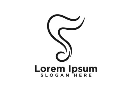 Letter S , Musical Instrument Logo Designのイラスト素材