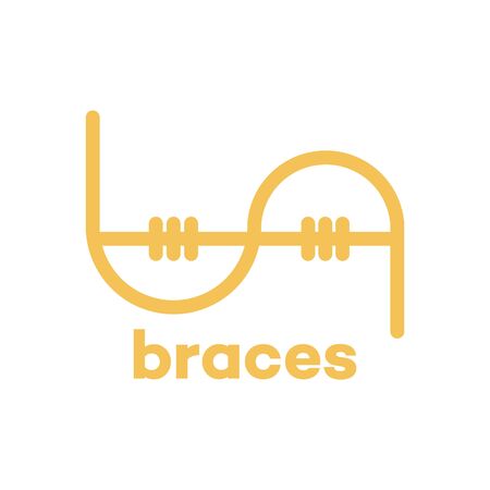 Initial letter LA braces Modern Logo Ideas. Inspiration logo design. Template Vector Illustration. Isolated On White Backgroundのイラスト素材