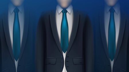 Group portrait of a professional business team. Leader Concept. Vector Illustrationのイラスト素材