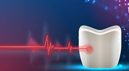 tooth. Dental care, dentist clinic, stomatology medicine concept.のイラスト素材