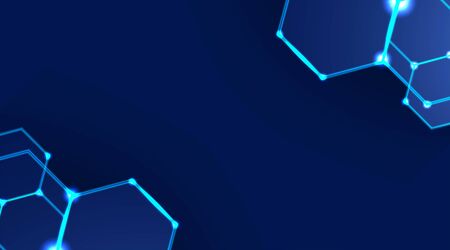 Hexagonal Blue Background. Vector Illustrationのイラスト素材
