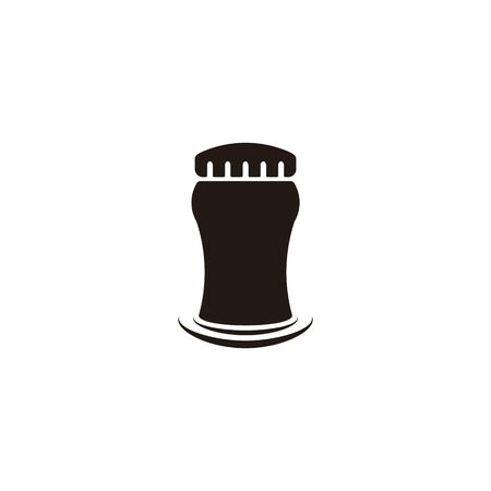 beer caps bottle logo Ideas. Inspiration logo design. Template Vector Illustration. Isolated On White Backgroundのイラスト素材