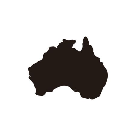 australia map logo Ideas. Inspiration logo design. Template Vector Illustration. Isolated On White Backgroundのイラスト素材