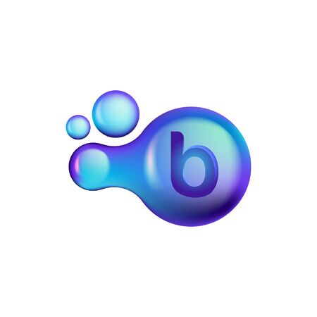 initial letter b with dots, medical, vitamin, molecule logo Ideas. Inspiration logo design. Template Vector Illustration. Isolated On White Backgroundのイラスト素材