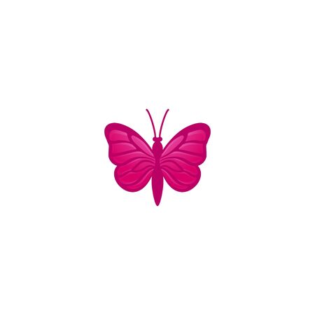 Beauty Butterfly logo Ideas. Inspiration logo design. Template Vector Illustration. Isolated On White Backgroundのイラスト素材