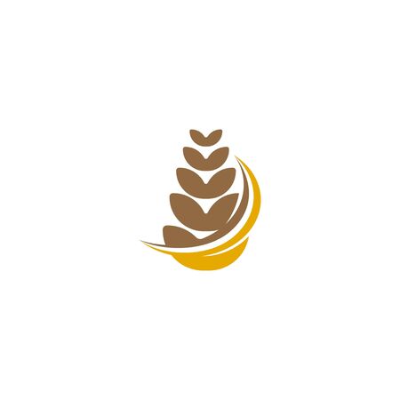 Agriculture Wheat Icon, logo Ideas. Inspiration logo design. Template Vector Illustration. Isolated On White Backgroundのイラスト素材
