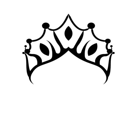 Princes tiara crown or royal diadem logo Ideas. Inspiration logo design. Template Vector Illustration. Isolated On White Backgroundのイラスト素材