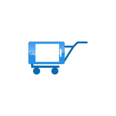 shopping online phone cart logo Ideas. Inspiration logo design. Template Vector Illustration. Isolated On White Backgroundのイラスト素材