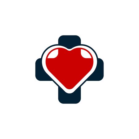 love health logo Ideas. Inspiration logo design. Template Vector Illustration. Isolated On White Backgroundのイラスト素材