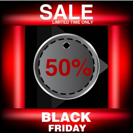 Black Friday sale inscription design template. Vector illustrationのイラスト素材