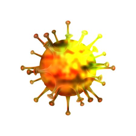 coronavirus disease headline news. pandemic global. Vector illustration with virus symbol, abstract low poly wireframe mesh design. isolated on blue backgroundのイラスト素材