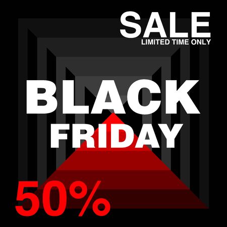 Black Friday sale inscription design template. Vector illustrationのイラスト素材