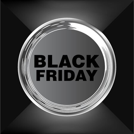 black friday special offer poster shopping prize tags with text holiday promotion concept horizontal banner flat vector illustrationのイラスト素材