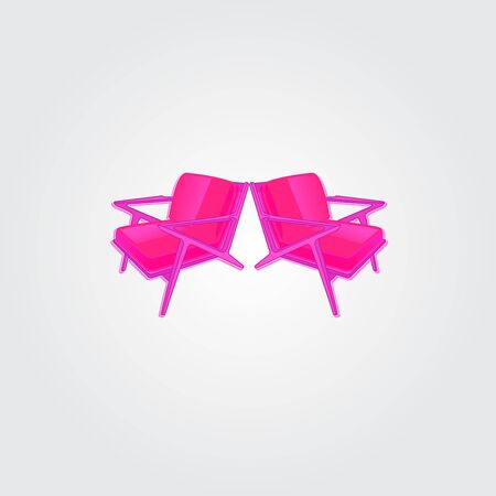 Chair, bench vector illustration isolated on white backgroundのイラスト素材