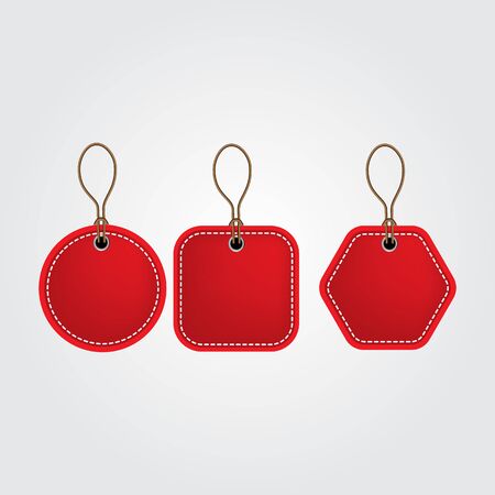 set realistic prize tag icon vector illustration isolated on white backgroundのイラスト素材