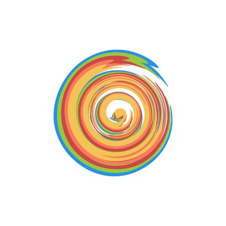 swirl candy logo vector illustration isolated on white backgroundのイラスト素材