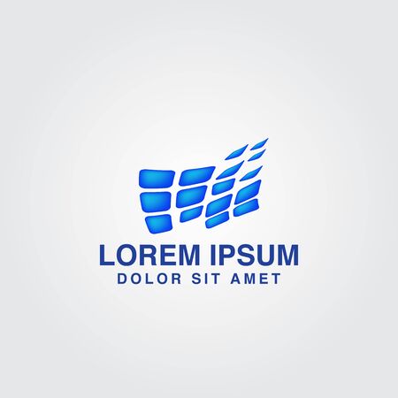 solar panel logo vector illustration isolated on white backgroundのイラスト素材