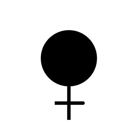 woman symbol flat black icon vector illustrationのイラスト素材