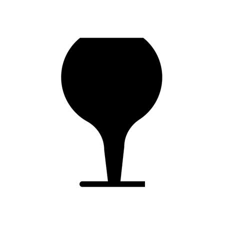 glass beer symbol flat black line icon, Vector Illustrationのイラスト素材