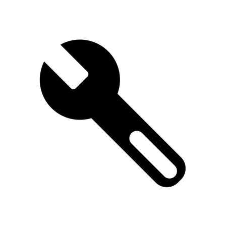 key workshop symbol flat black line icon, Vector Illustrationのイラスト素材