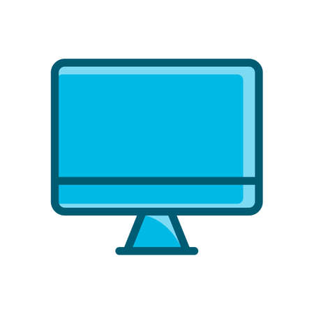 pc monitor icon vector illustration isolated on white backgroundのイラスト素材