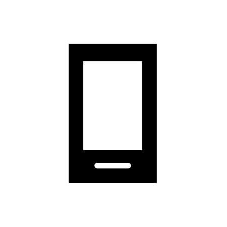 phone symbol flat black line icon, Vector Illustrationのイラスト素材