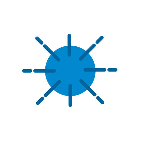 medal blue flat icon isolated on white backgroundのイラスト素材