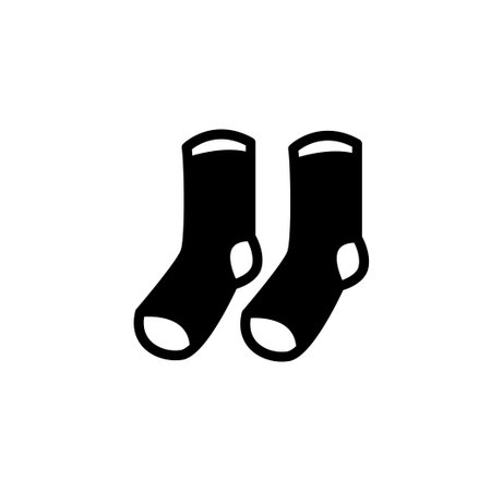 socks flat icon vector illustrationのイラスト素材