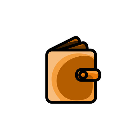pocket, wallet colorful icon vector illustrationのイラスト素材