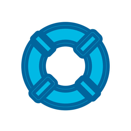 safeguard boat beach icon vector illustration isolated on white backgroundのイラスト素材