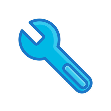 wrench tool icon vector illustration isolated on white backgroundのイラスト素材